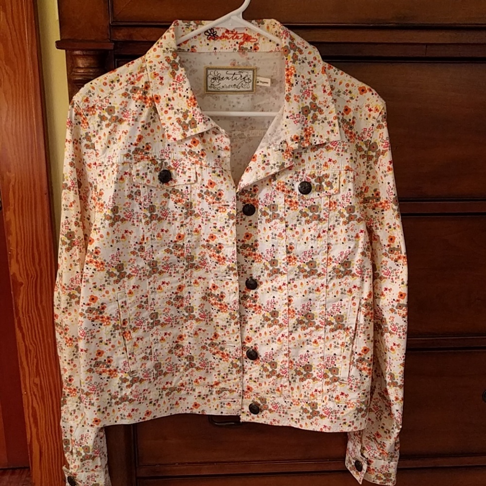 floral cotton jacket